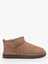 Boots Classic Ultra Mini Uit Leder Ugg Bruin accessoires - 01116109